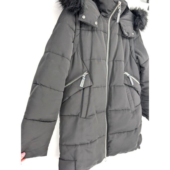 Derek Lam 10 Crosby Womens Black Convertible Puffer Parka To Vest Coat Hood Med - Picture 4 of 13